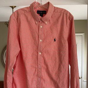 Boys XL Polo - Orange Check